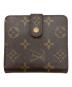 LOUIS VUITTON（ルイ ヴィトン）の古着「モノグラム コンパクトジップ　2つ折り財布」｜ブラウン