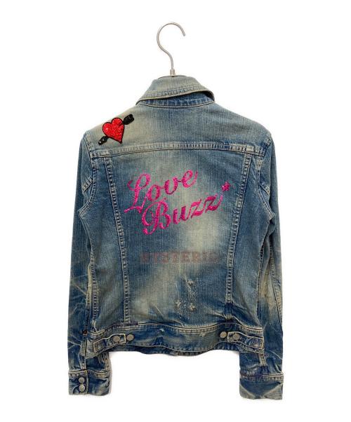 Hysteric Glamour（ヒステリックグラマー）Hysteric Glamour (ヒステリックグラマー) LOVE BUZZ デニムGジャン インディゴ サイズ:FREEの古着・服飾アイテム