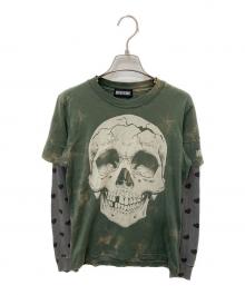 Hysteric Glamour（ヒステリックグラマー）の古着「スカルレイヤードカットソー」｜グリーン