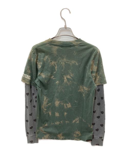 Hysteric Glamour（ヒステリックグラマー）Hysteric Glamour (ヒステリックグラマー) スカルレイヤードカットソー グリーン サイズ:FREEの古着・服飾アイテム