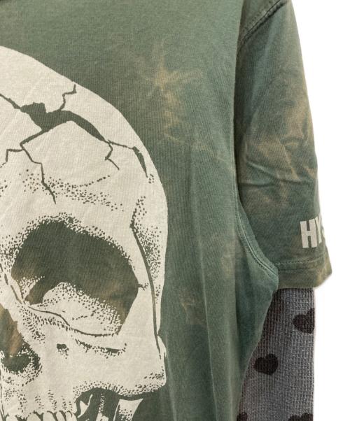 Hysteric Glamour（ヒステリックグラマー）Hysteric Glamour (ヒステリックグラマー) スカルレイヤードカットソー グリーン サイズ:FREEの古着・服飾アイテム