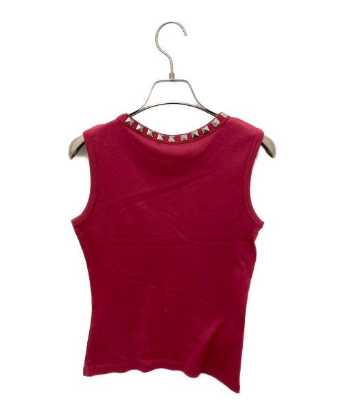 Hysteric Glamour（ヒステリックグラマー）Hysteric Glamour (ヒステリックグラマー) スタッズロゴタンクトップ ピンク サイズ:FREEの古着・服飾アイテム