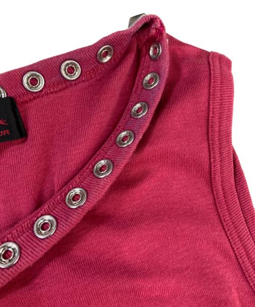 Hysteric Glamour（ヒステリックグラマー）Hysteric Glamour (ヒステリックグラマー) スタッズロゴタンクトップ ピンク サイズ:FREEの古着・服飾アイテム