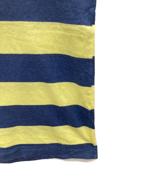 Hysteric Glamour（ヒステリックグラマー）Hysteric Glamour (ヒステリックグラマー) ボーダーTシャツ イエロー×ネイビー サイズ:FREEの古着・服飾アイテム