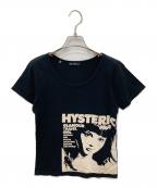 Hysteric Glamourヒステリックグラマー）の古着「ヒスガールプリントTシャツ」｜ブラック