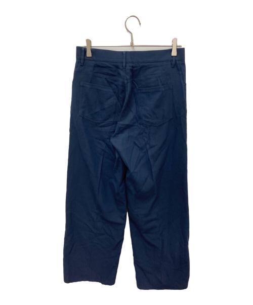 JIL SANDER（ジルサンダー）JIL SANDER (ジルサンダー) コットンシルクスラックス ネイビー サイズ:34の古着・服飾アイテム