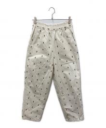 refomed（リフォメッド）の古着「HERRINGBONE PATTERN HIGH WAIST PANTS」｜アイボリー