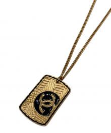 CHANEL（シャネル）の古着「ドックタグネックレス」｜ゴールド