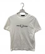 FRED PERRYフレッドペリー）の古着「刺繍ロゴTシャツ」｜ホワイト