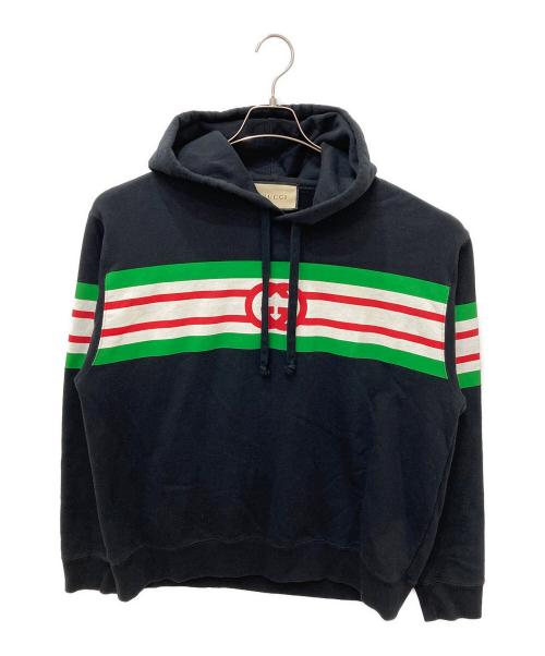GUCCI（グッチ）GUCCI (グッチ) インターロッキングG プリントスウェット ブラック サイズ:Ⅼの古着・服飾アイテム