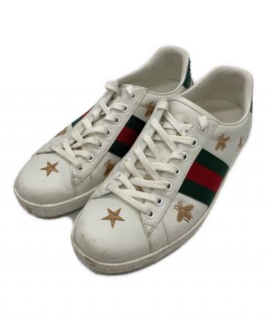 ●未使用●GUCCI・グッチ ●シェリーライン・サイドライン●半袖 中古・古着通販】GUCCI (グッチ) ビー刺繍シェリーラインスニーカー
