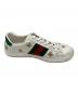 中古・古着 GUCCI (グッチ) ビー刺繍シェリーラインスニーカー ホワイト サイズ:7 1/2：13000円