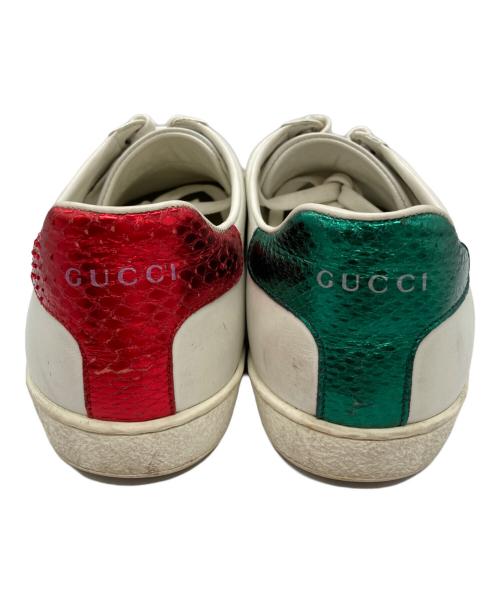 GUCCI（グッチ）GUCCI (グッチ) ワッペンシェリーラインスニーカー ホワイト サイズ:8 1/2の古着・服飾アイテム