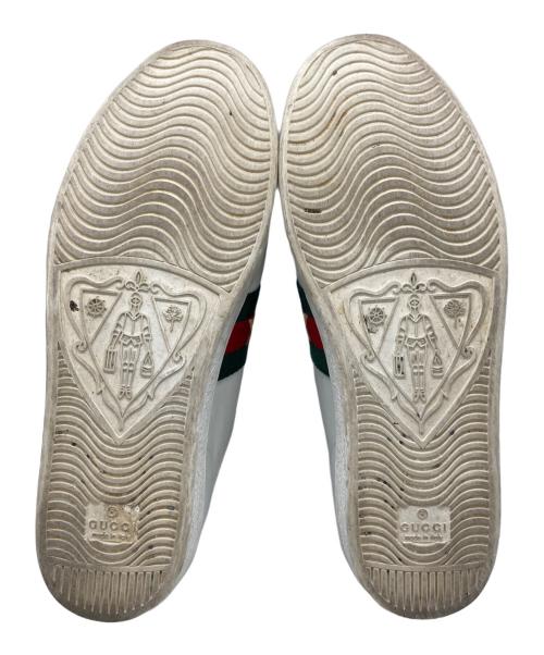 GUCCI（グッチ）GUCCI (グッチ) ワッペンシェリーラインスニーカー ホワイト サイズ:8 1/2の古着・服飾アイテム