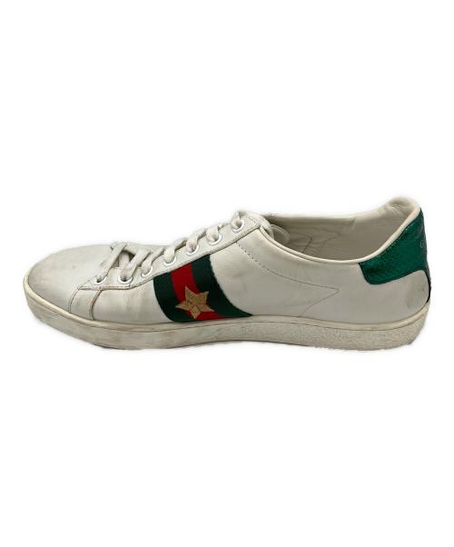 GUCCI（グッチ）GUCCI (グッチ) ワッペンシェリーラインスニーカー ホワイト サイズ:8 1/2の古着・服飾アイテム