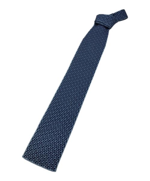 HERMES（エルメス）HERMES (エルメス) シルクニットタイ ブルー サイズ:記載無しの為実寸参照の古着・服飾アイテム