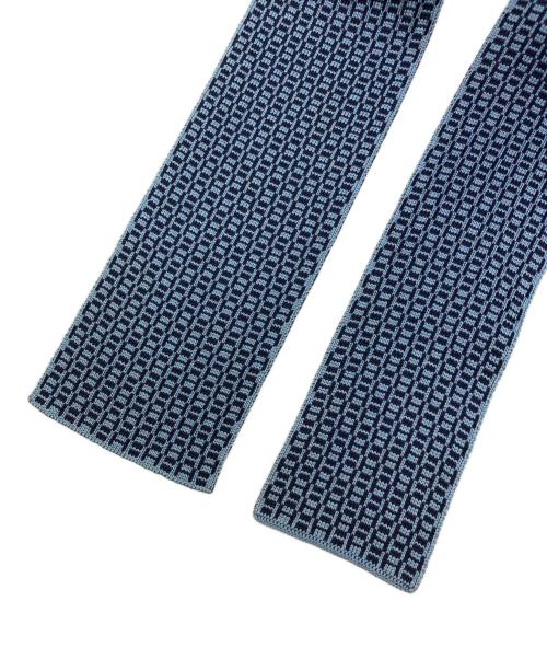 HERMES（エルメス）HERMES (エルメス) シルクニットタイ ブルー サイズ:記載無しの為実寸参照の古着・服飾アイテム