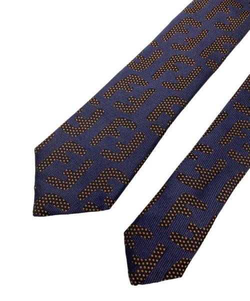 FENDI（フェンディ）FENDI (フェンディ) シルクネクタイ ネイビー サイズ:記載なしの為実寸参照の古着・服飾アイテム