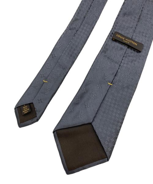 LOUIS VUITTON（ルイ ヴィトン）LOUIS VUITTON (ルイ ヴィトン) シルクモノグラムネクタイ グレー サイズ:記載なしの為実寸参照の古着・服飾アイテム