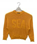 WIND AND SEAウィンダンシー）の古着「メッシュニット」｜オレンジ