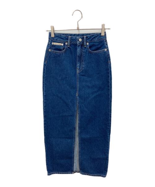 Calvin Klein（カルバンクライン）Calvin Klein (カルバンクライン) マキシスカート インディゴ サイズ:24の古着・服飾アイテム