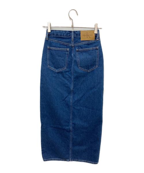 Calvin Klein（カルバンクライン）Calvin Klein (カルバンクライン) マキシスカート インディゴ サイズ:24の古着・服飾アイテム