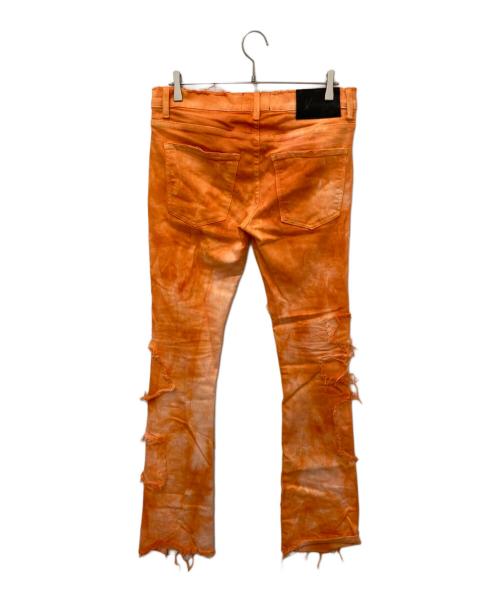 VALABASAS（バラバサス）VALABASAS (バラバサス) 加工ダメージパンツ オレンジ サイズ:32の古着・服飾アイテム