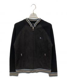 BURBERRY BLACK LABEL（バーバリーブラックレーベル）の古着「切替ニットブルゾン」｜ブラック