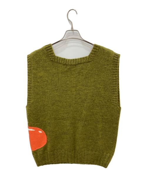FAF（エフエーエフ）FAF (エフエーエフ) BOBBY KNIT VEST カーキ サイズ:3 未使用品の古着・服飾アイテム