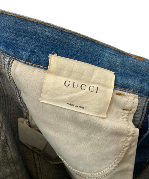 GUCCI（グッチ）GUCCI (グッチ) Snake Embroidery Denim Pant インディゴ サイズ:32の古着・服飾アイテム