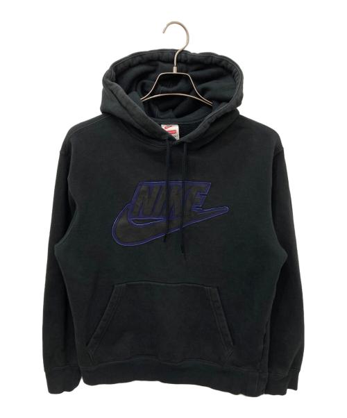 NIKE（ナイキ）NIKE (ナイキ) SUPREME (シュプリーム) Leather Applique Hooded Sweatshirt ブラック サイズ:Ｓの古着・服飾アイテム