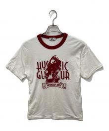 Hysteric Glamour（ヒステリックグラマー）の古着「プリント リンガーネック Tシャツ」｜ホワイト