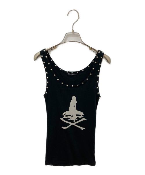 Hysteric Glamour（ヒステリックグラマー）Hysteric Glamour (ヒステリックグラマー) スタッズノースリーブカットソー ブラック サイズ:FREEの古着・服飾アイテム