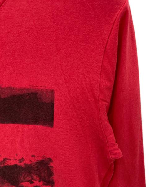 Hysteric Glamour（ヒステリックグラマー）Hysteric Glamour (ヒステリックグラマー) ロングスリーブカットソー レッド サイズ:Sの古着・服飾アイテム