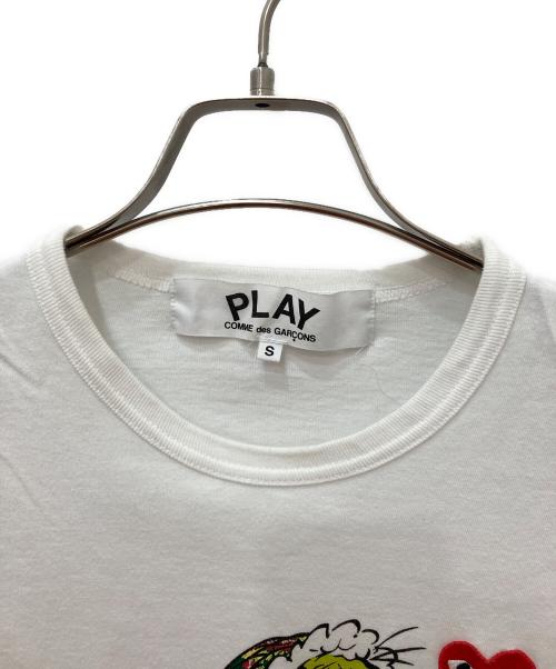 PLAY COMME des GARCONS（プレイコムデギャルソン）PLAY COMME des GARCONS (プレイコムデギャルソン) プリントTシャツ ホワイト サイズ:Sの古着・服飾アイテム