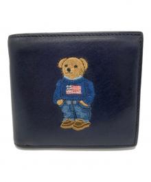 POLO RALPH LAUREN（ポロ・ラルフローレン）の古着「ポロベア2つ折り財布」｜ネイビー