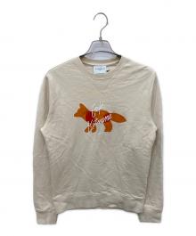 maison kitsune（メゾンキツネ）の古着「FOX CAFE KITSUNE CLASSIC SWEATSHIRT」｜ベージュ