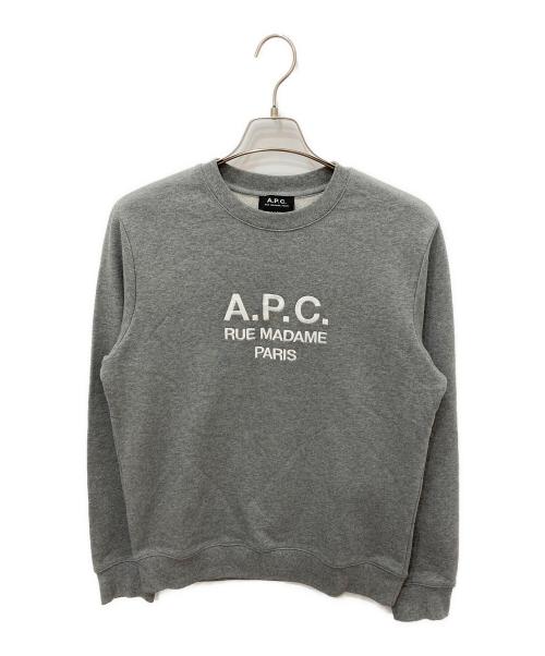 A.P.C.（アーペーセー）A.P.C. (アーペーセー) クルーネックスウェット グレー サイズ:Ｍの古着・服飾アイテム