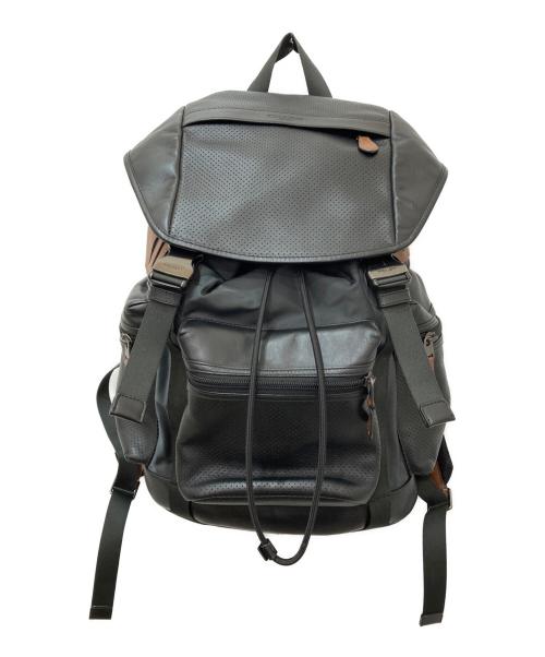 COACH（コーチ）COACH (コーチ) パフォレイテッド ミックスド マテリアル テレイン トレック バックパック ブラックの古着・服飾アイテム