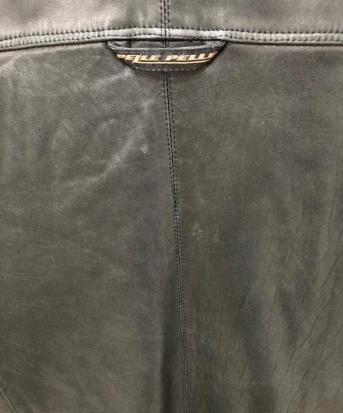 pellepelle（ペレペレ）pellepelle (ペレペレ) レザージャケット ブラック サイズ:42の古着・服飾アイテム