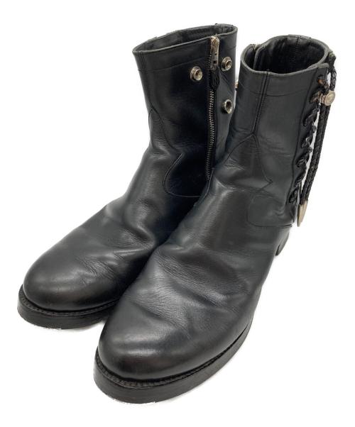 foot the coacher（フットザコーチャー）foot the coacher (フットザコーチャー) SIDE LACE BOOTS ブラック サイズ: 9.5の古着・服飾アイテム