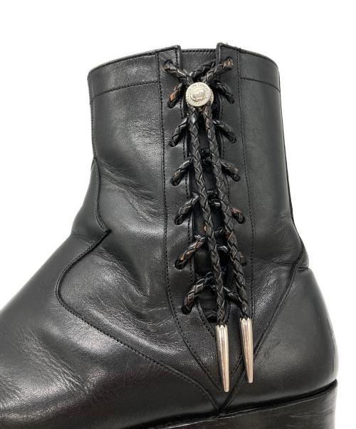 foot the coacher（フットザコーチャー）foot the coacher (フットザコーチャー) SIDE LACE BOOTS ブラック サイズ: 9.5の古着・服飾アイテム