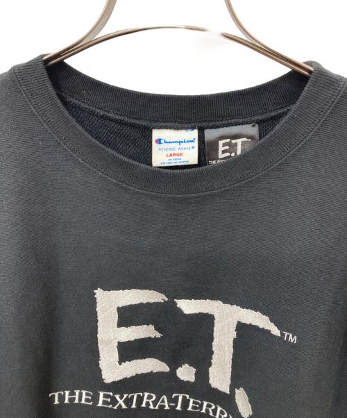 Champion REVERSE WEAVE（チャンピオン リバース ウィーブ）Champion REVERSE WEAVE (チャンピオン リバース ウィーブ) ET (イーティー) ロゴ刺繍リバースウィーブスウェット ブラック サイズ:Lの古着・服飾アイテム