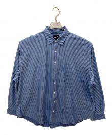 KANEMASA PHIL.（カネマサフィル）の古着「PENCIL STRIPE DRESS JERSEY SHIRT」｜ブルー