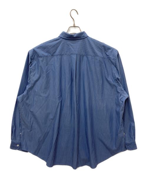KANEMASA PHIL.（カネマサフィル）KANEMASA PHIL. (カネマサフィル) PENCIL STRIPE DRESS JERSEY SHIRT ブルー サイズ:Lの古着・服飾アイテム