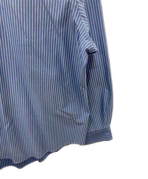 KANEMASA PHIL.（カネマサフィル）KANEMASA PHIL. (カネマサフィル) PENCIL STRIPE DRESS JERSEY SHIRT ブルー サイズ:Lの古着・服飾アイテム