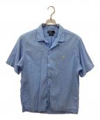 POLO RALPH LAURENポロ・ラルフローレン）の古着「リネンコットンオープンカラーシャツ」｜ブルー
