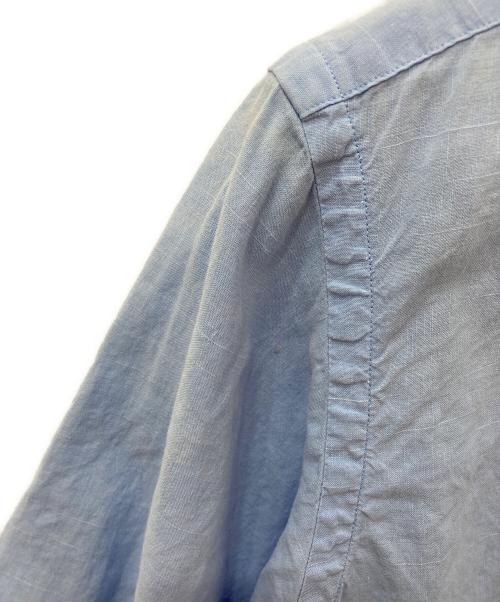 POLO RALPH LAUREN（ポロ・ラルフローレン）POLO RALPH LAUREN (ポロ・ラルフローレン) リネンコットンオープンカラーシャツ ブルー サイズ:Lの古着・服飾アイテム