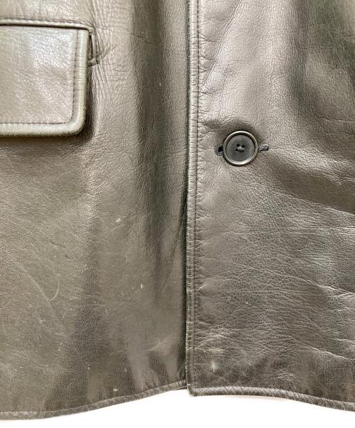 POLO RALPH LAUREN（ポロ・ラルフローレン）POLO RALPH LAUREN (ポロ・ラルフローレン) レザーカーコート ブラック サイズ:XLの古着・服飾アイテム