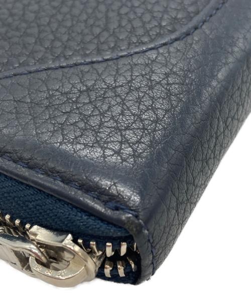 PELLE MORBIDA（ペッレモルビダ）PELLE MORBIDA (ペッレモルビダ) ラウンドファスナー財布 ネイビーの古着・服飾アイテム